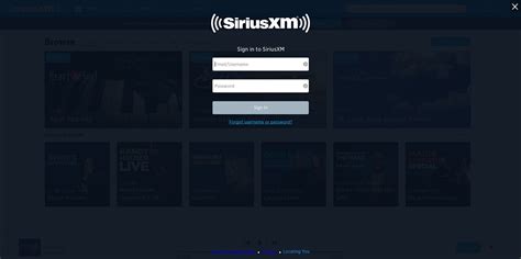 listen to sirus xm|siriusxm sign in to listen.